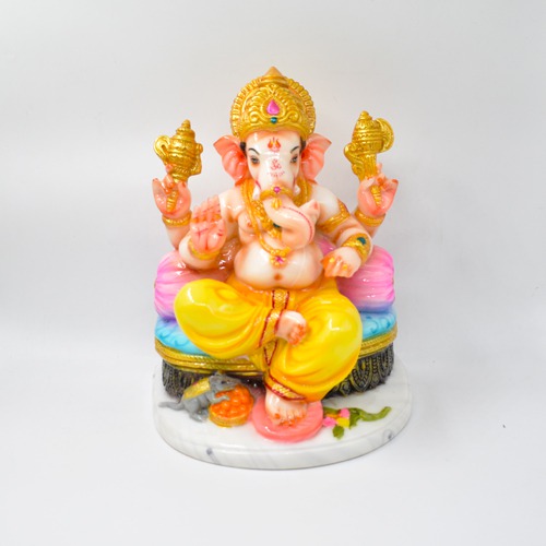 Glossy Pasard Ganesha Idol For Home and Office Decor