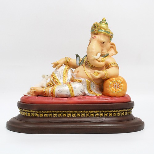 Fiber Sitting Ganesha Statue Showpiece For Home