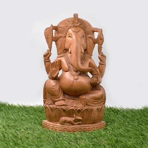 Sandal Wood Ganesha Statue For Home Decor