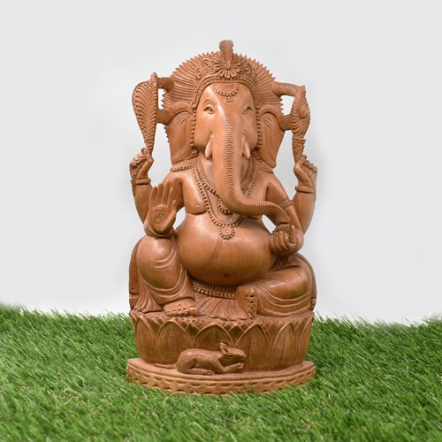 Sandal Wood Ganesha Statue For Home Decor