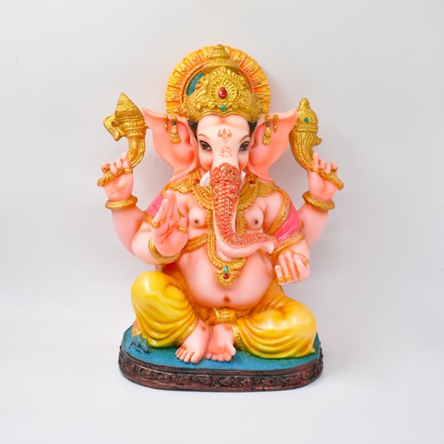 Multi colour Sitting Ganesha Idol For Home Decor