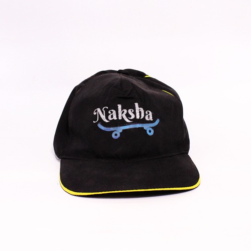 Black Personalised Caps, Custom Name Printed Adjustable Cap | Gift For Boys