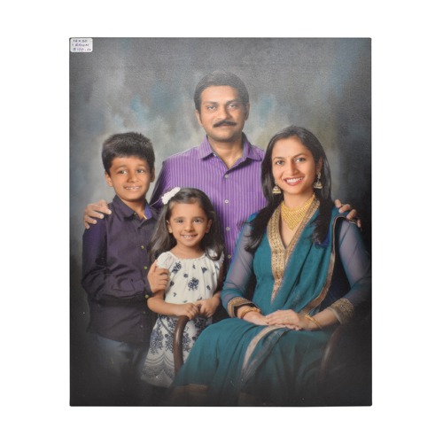 Customise Family Canvas( 16 x 20 inches) | Canvas Customised Personalised Photo Frame | Customised Gifts for Birthday Customised Photo Frame