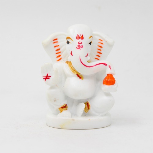 Orange Modak Ganesha Idol For Car Dashboard, Ideal Gift For Friends, Family