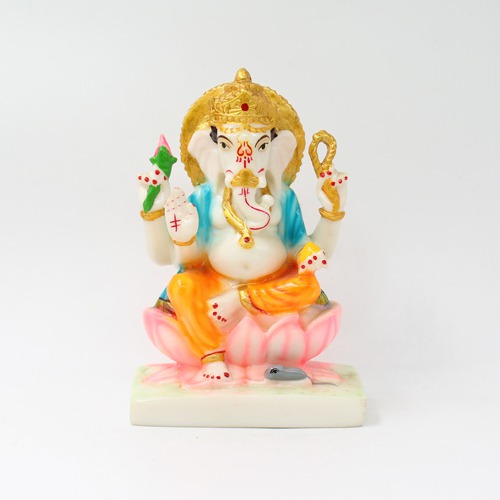 Ganesh Sitting on Lotus For Home Decor, Ideal Gift For Family, Friends