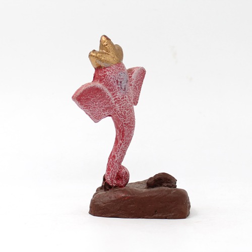 Pink Colour Polyresin Bhavanpati Ganesha Idol For Home Decor