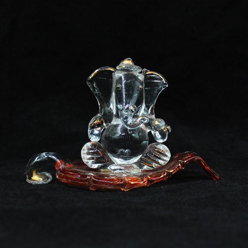 Glass Patta Ganesha Decorative Showpiece For Home Decor