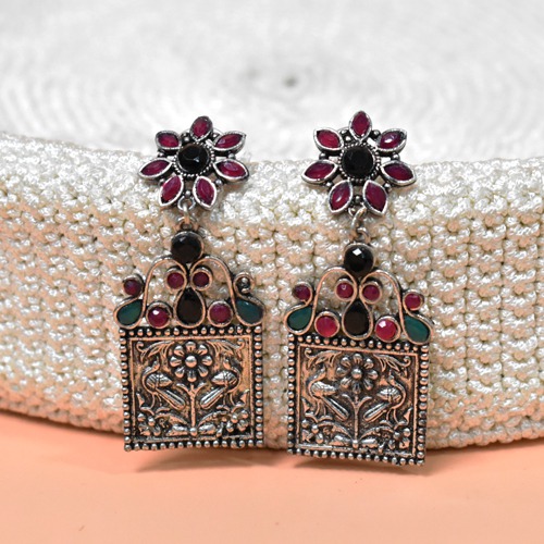 Ruby Stone Studded Indian Earrings | Indian Earrings | Earrings|