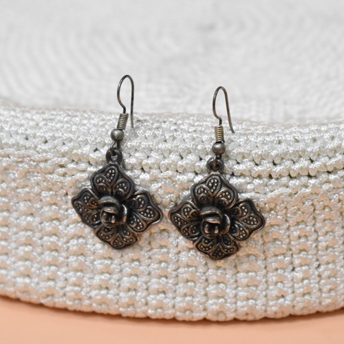 Black Rose Earrings | Earrings | Black Earrings | Women Earrings