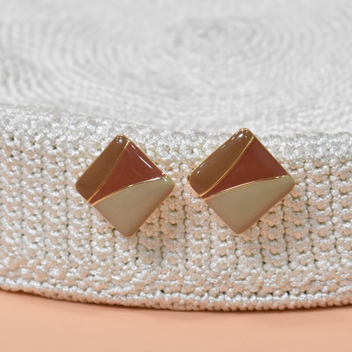 Two Tone Square Shape Earrings | Earrings | Women's Earrings