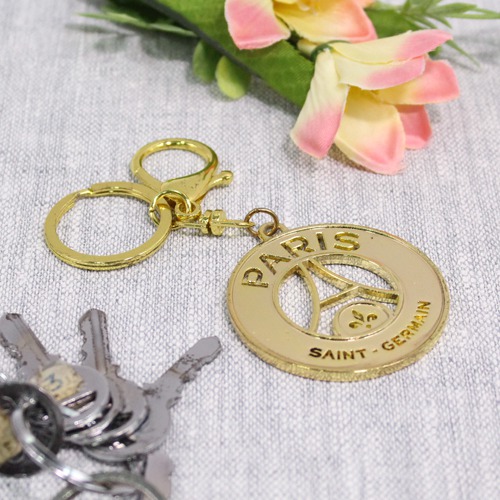 Golden Paris Keychain | Premium Stainless Steel Keychain For Gifting With Key Ring Anti-Rust | For Car Bike Home Keys for Men and Women