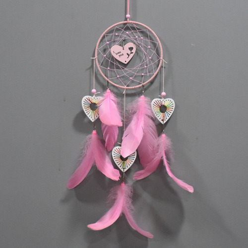 Pink Heart Dream Catcher