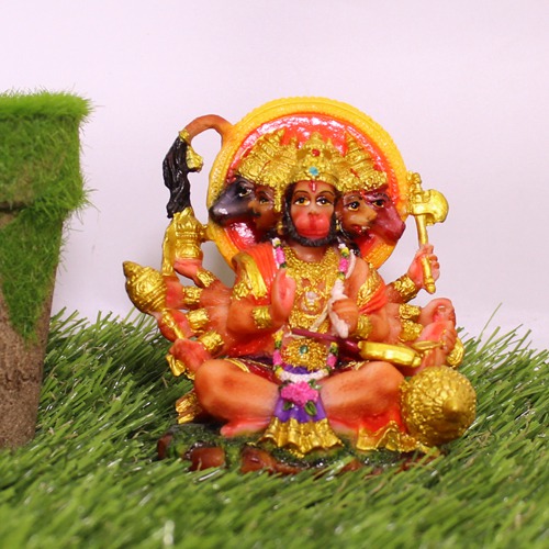 Panchamukhi Hanuman Ji Statue Panchmukhi Five Face Hanuman Bajrangbali for Home and Office