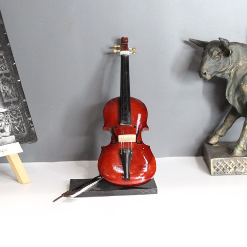 Wooden Miniature Musical Instrument Curio - Violin