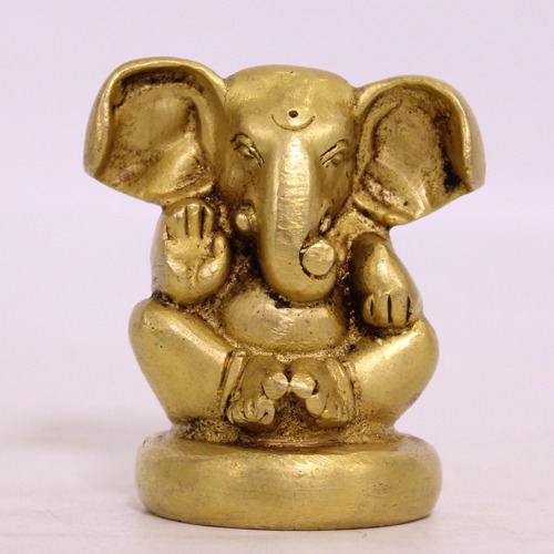 Brass Big Eared  Lord  Ganesha Statue For Home D ecor