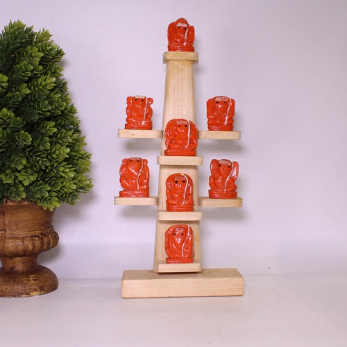 Ashtvinayak Ganapti Stand Showpiece For Home & Office Decor