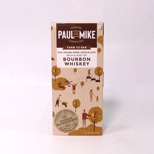 64% Dark Bourbon Whisky Chocolate| Paul and Milk