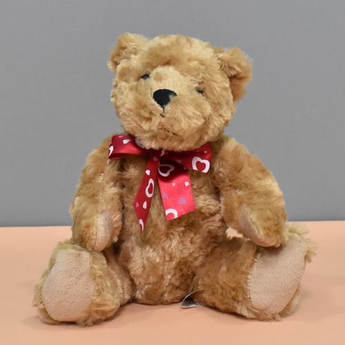 Brown Bear With Red Ribbon Soft Toy For Kids