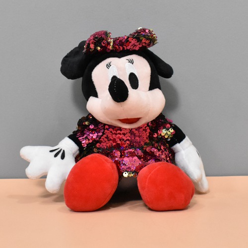 Pink And Golden Mickey Mouse Car Hanging Soft Toy