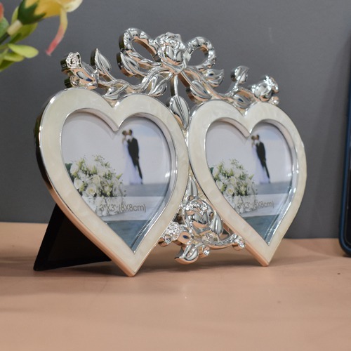 Romantic Two Heart  table Top Photo Frame for Home &  Office Decor