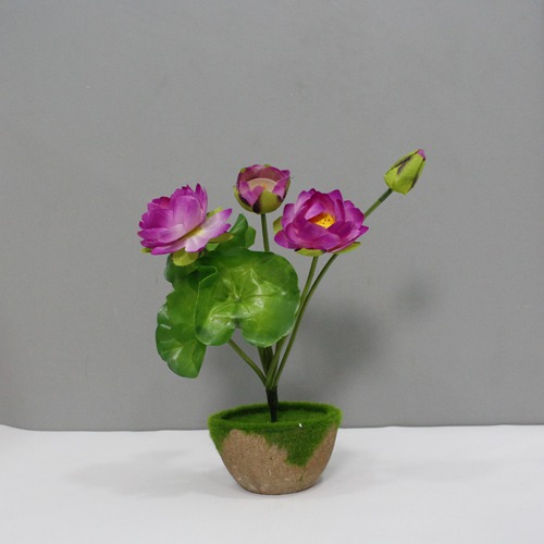 Artificial Pink Lotus Plant | Artificial Plant with Pot Artificial Plants for Home Decor Decorative Plants Artificial Flowers with Pot