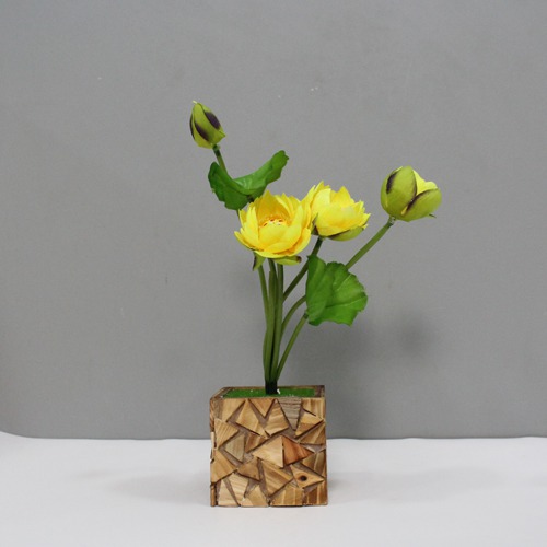 Artificial Yellow Lotus Plant | Artificial Plant with Pot Artificial Plants for Home Decor Decorative Plants Artificial Flowers with Pot