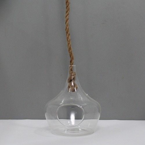 Hanging Planter Crystal Glass, Tea Light Candle Holder for Home Or Indoor Garden