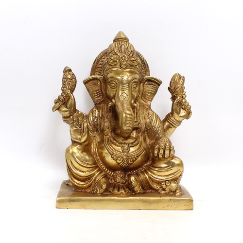 Brass Lord Ganesha Idol For Pooja Ghar, Home Decor