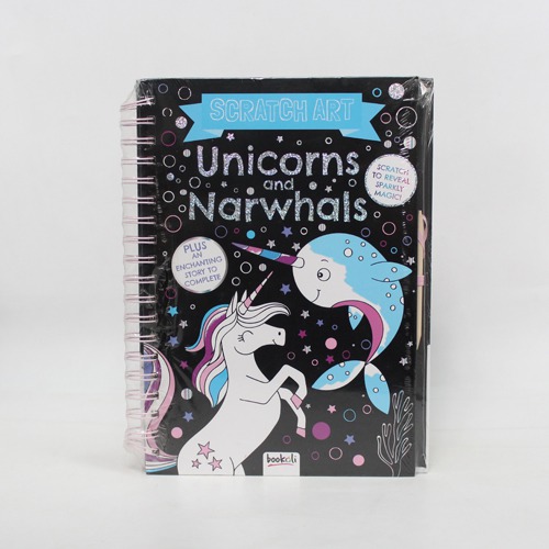 Scratch Art Unicorns and Narwhals Activity Book| For Kids