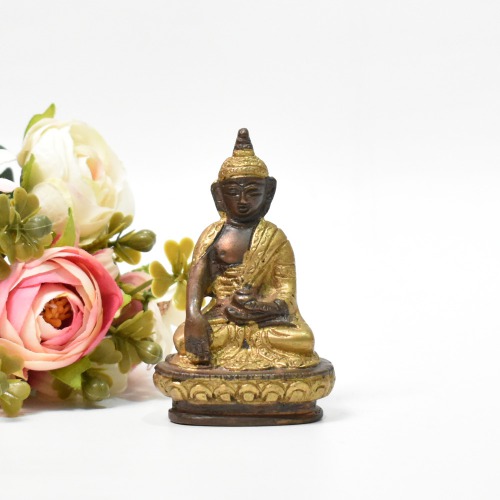 Small Two Toned Gautama Buddha Seated Statue | Entique Lord Buddha Handicraft Idol God Gautama Buddha Statue