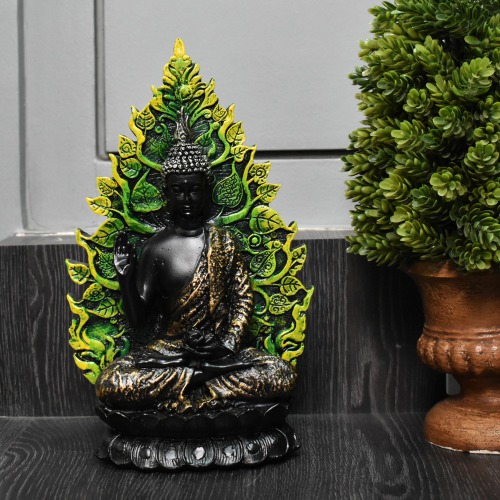 Gautama Buddha Statue With Green Leaves Tree | Spirituals | Gautam Buddha | Buddha | Home decor