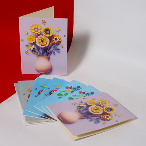 Floral Blank Note Cards with Envelopes – 5 Assorted Cards for All Occasions ( Set of 10 Card)