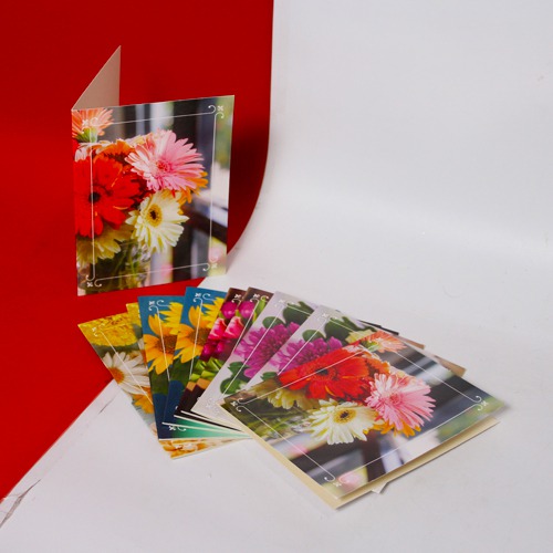 Floral Pot Blank Note Cards with Envelopes – 5 Assorted Cards for All Occasions ( Set of 10 Card)