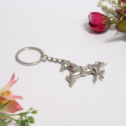 Silver Beautiful Metallic Horse Key Chain