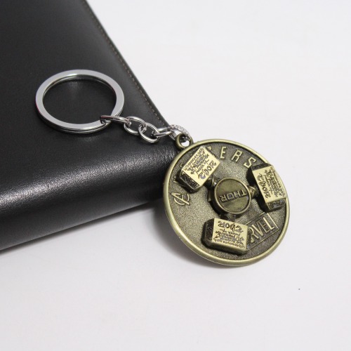 Avenger Thor Hammer Rotating Gold Metal Key Chain