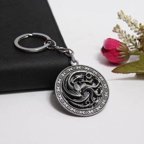 Game Of Thrones Targaryen 3 Headed Dragon Keychain