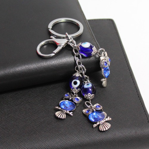 Good Goody Evil Eye Owl Dual Charm Lucky Keychain