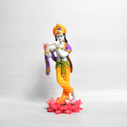 Krishna Standing In Lotus Statue | Decor Your Home | Office And Gift Your Relatives | Showpiece Figurines