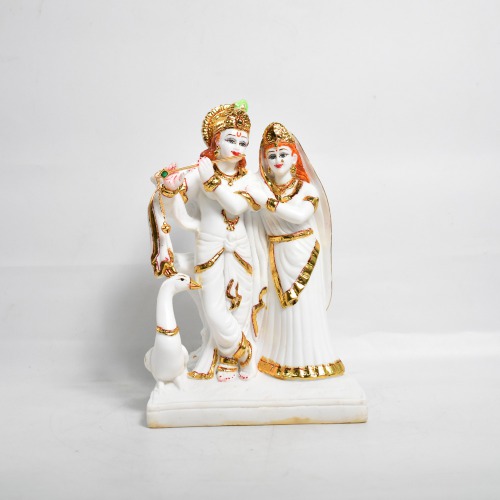 White Colour Radha Krishna Murti | Radha Krishna Idol Statue Showpiece Murti for Home |Decor Your Home