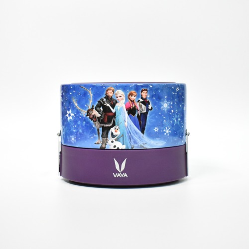 Vaya Tiffin Disney Frozen Copper-Finished Stainless Steel Lunch Box for Kids with Bagmat, 600 ml, 2 Containers, Blue