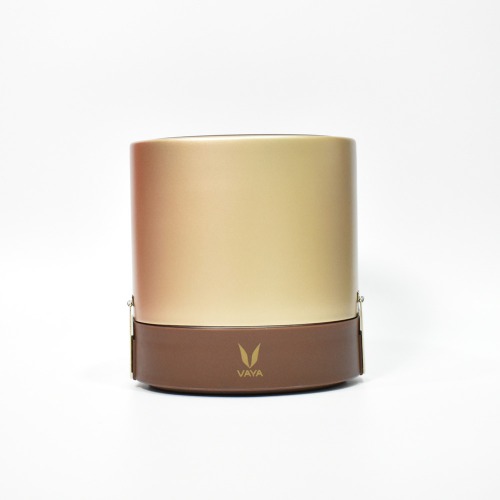 Vaya Tyffyn 1000 ml Copper-Finished Stainless Steel Lunch Box with Bagmat, 3 Containers, Gold