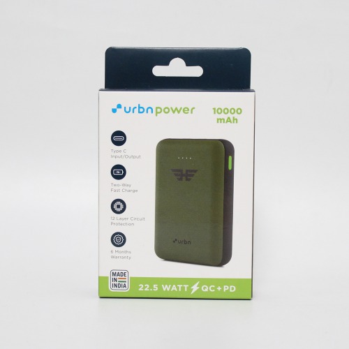 URBN 10000 mAh lithium Power Bank with 12 Watt Fast Charging