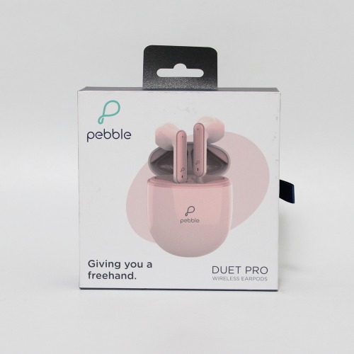 Pebble Duet Pro True Wireless Earbuds with Massive 20 Hours Playback Time, Touch Control, Bluetooth v5.0