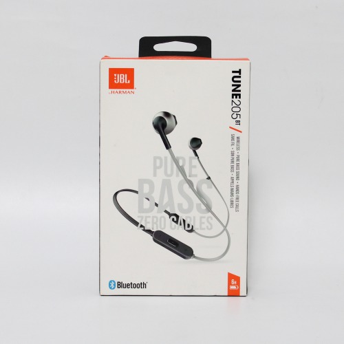 JBL Tune 205BT by Harman Wireless Earbud Headphones with Mic (Black)