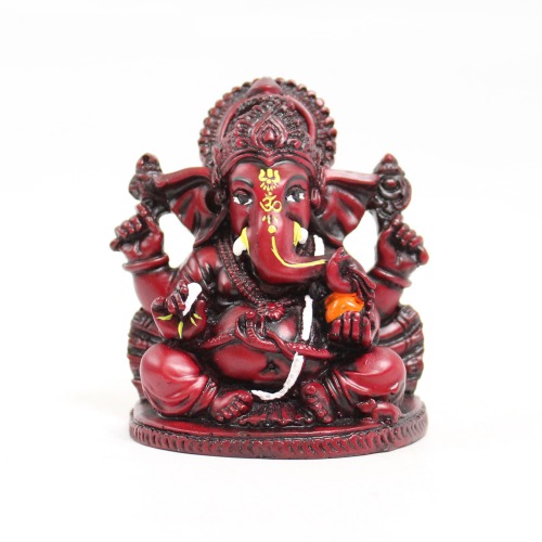 Lord Ganesha Big Ears With Snake Mat Finish With Yellow Shed Idol for Car Dash Board Statue | Decor