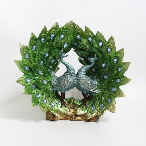 Peacock Table Top Decorative Showpiece Beautifully Designed Peacock Table Decor Gift Item | Fiber Peacock