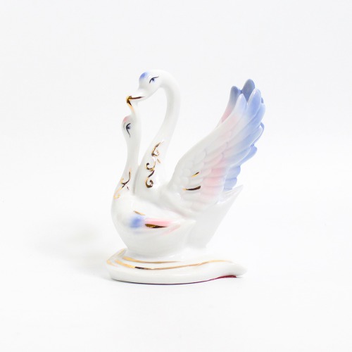 Love Birds Swan Set Pair Of Kissing Duck Ceramic Statue | Love for Romantic | Decor Your Home | Office