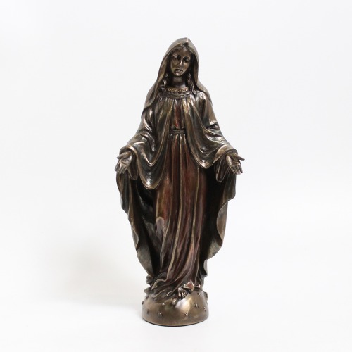 Bronze Mother Mary Showpiece Sacred Heart Mary Statue for Home Decor Catholic Mary Figurine Big Size