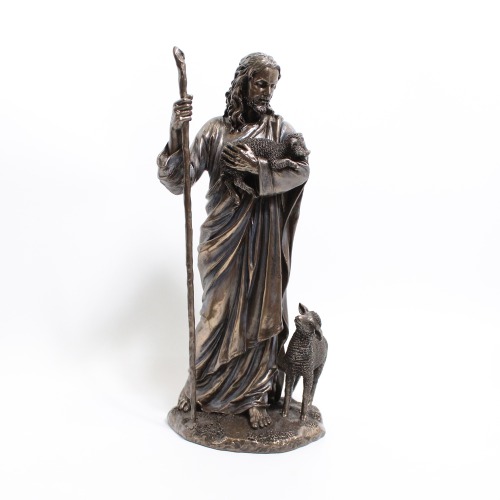 Jesus Christ With Sheep In Hands Showpiece Gift For Christmas | Christ Idol Statue Sculpture