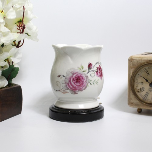 Oil Diffuser Floral Print Oil Burner for Home Fragrance